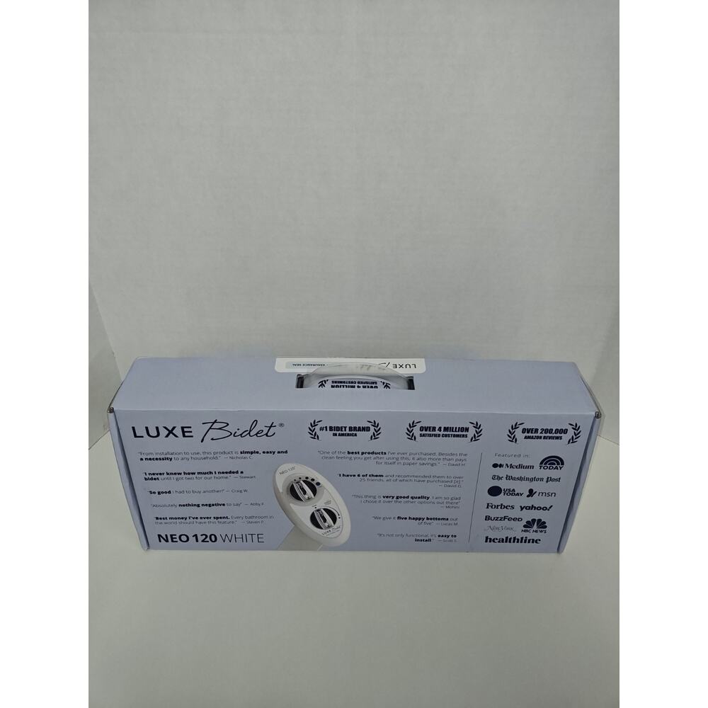LUXE Bidet NEO 120 White Self Cleaning Nozzle Fresh Water Non Electric Bidet New
